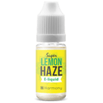 A bottle of Harmony E-liquid 100mg CBD - Lemon Haze (10ml).