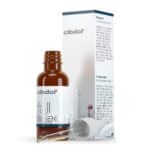 a bottle of Meladol - Fall Asleep - CBD + Melatonin + vit. B6 (30ml) oil next to a box.